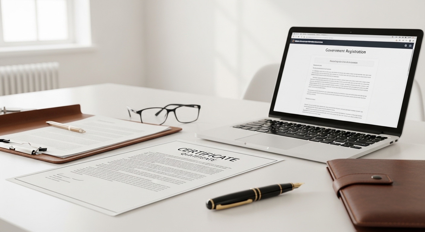 Business Registration installed on a residential property